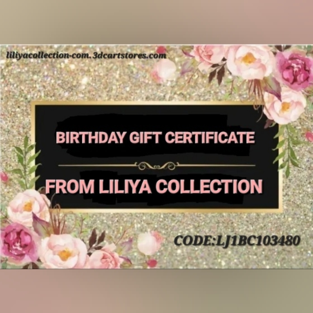 Birthday Gift Certificate+Free gift